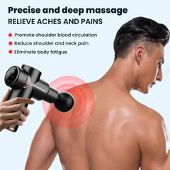 4-in-1 Ultra-Quiet Massage Gun – Deep Tissue Pain Relief with 4 Heads & Adjustable Speeds myshopideas