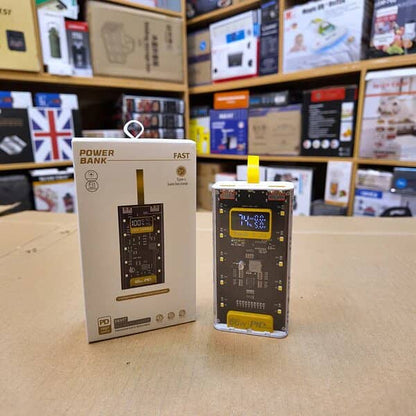 66W Transparent Power Bank, 20,000mAh PD and 10000 mAh Fast Charging with Digital Display