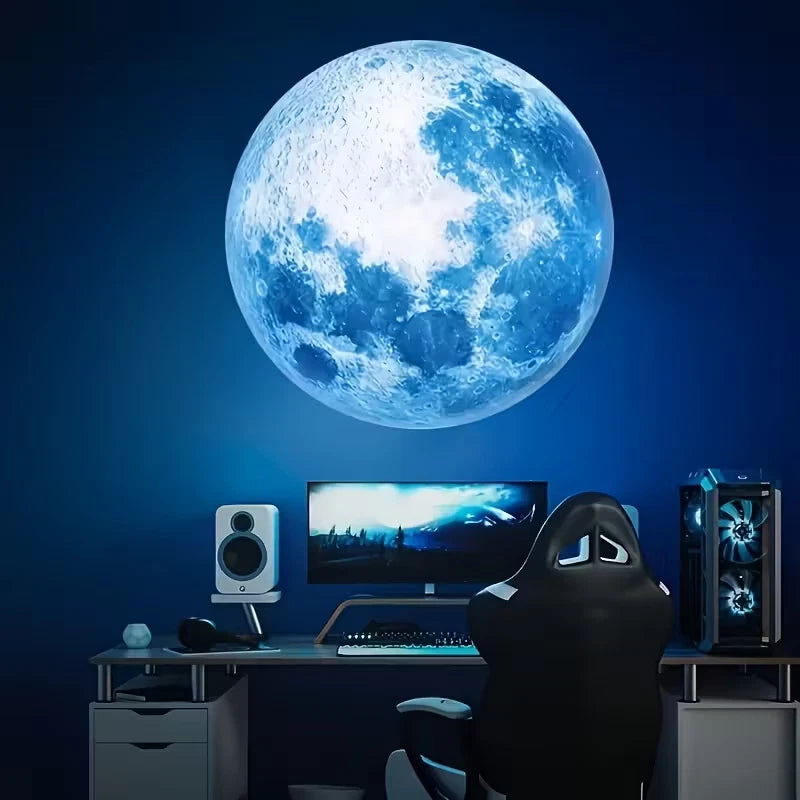 Galaxy Planet & Moon Projector Lamp – 360° Rotating USB Night Light