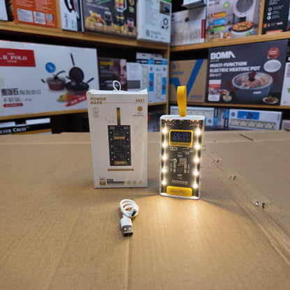 66W Transparent Power Bank, 20,000mAh PD and 10000 mAh Fast Charging with Digital Display