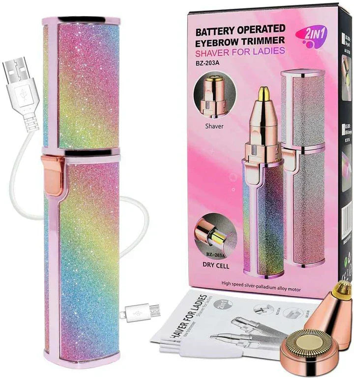 2 In 1 Rechargeable Electric Eyebrow Trimmer + Body Facial