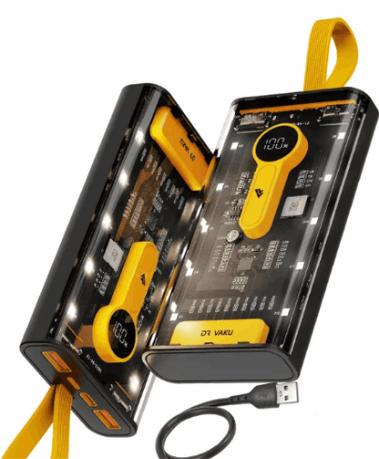 66W Transparent Power Bank, 20,000mAh PD and 10000 mAh Fast Charging with Digital Display