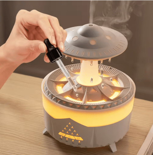 Mushroom Air Humidifier 7-Color Lights with Remote