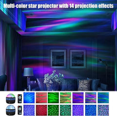 LED Starry Northern Projector Light , 14 Lighting Effect With Remote Control myshopideas